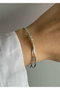 Heliophilia Silver Pulsera de Latón Plateada